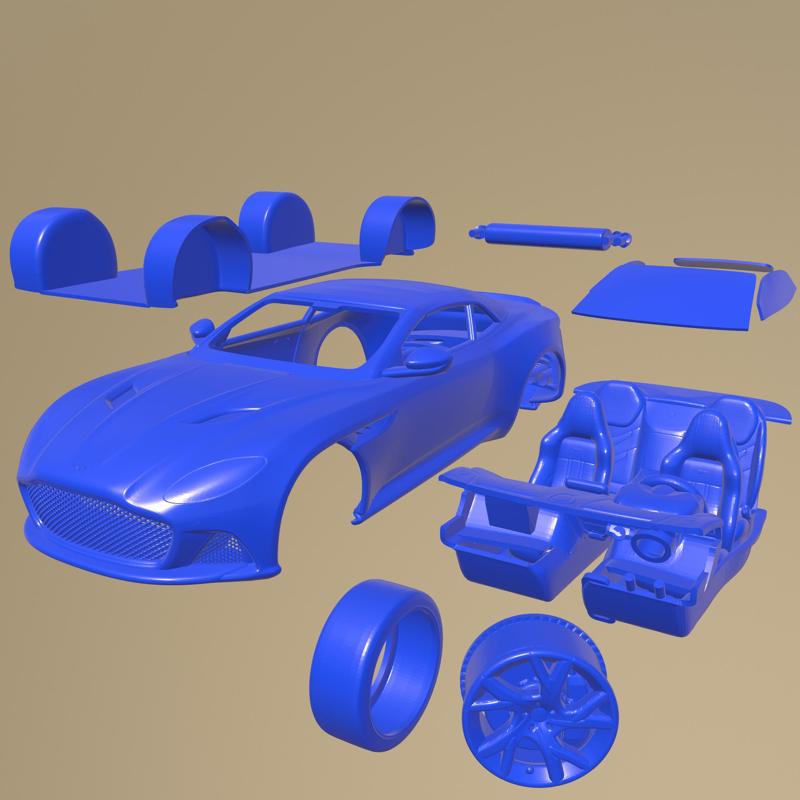 Aston Martin DBS Superleggera Volante 2020 PRINTABLE CAR IN SEPARATE PARTS