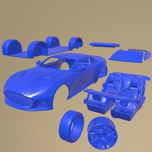 Aston Martin DBS Superleggera Volante 2020 PRINTABLE CAR IN SEPARATE PARTS