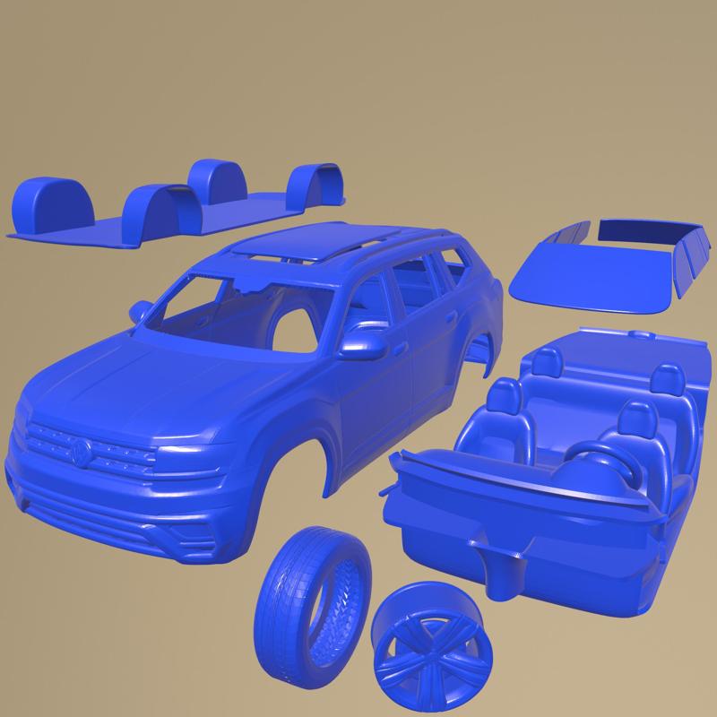 Volkswagen Atlas R-Line 2017 PRINTABLE CAR IN SEPARATE PARTS