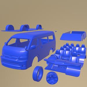 Toyota Hiace Passenger Van L1H2  2013 PRINTABLE VAN IN SEPARATE PARTS