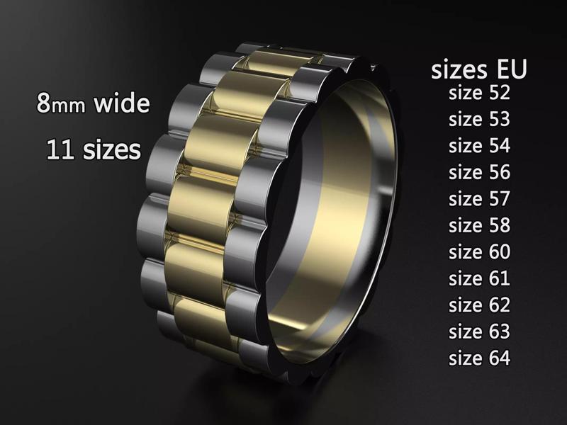 wideng  ring two tone 8mm wide 3D Model Collection