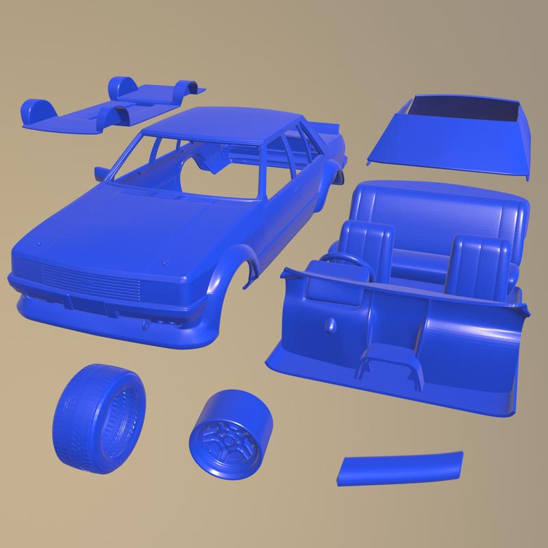Ford Falcon Tru Blu 1981 PRINTABLE CAR IN SEPARATE PARTS