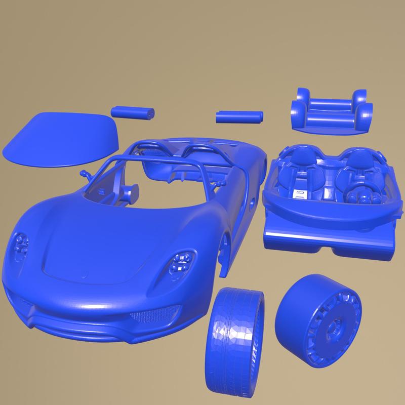 Porsche 918 spyder 2011 PRINTABLE CAR IN SEPARATE PARTS