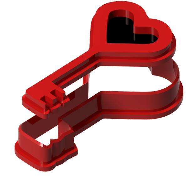 Key Heart Valentines Day Cookie Cutter