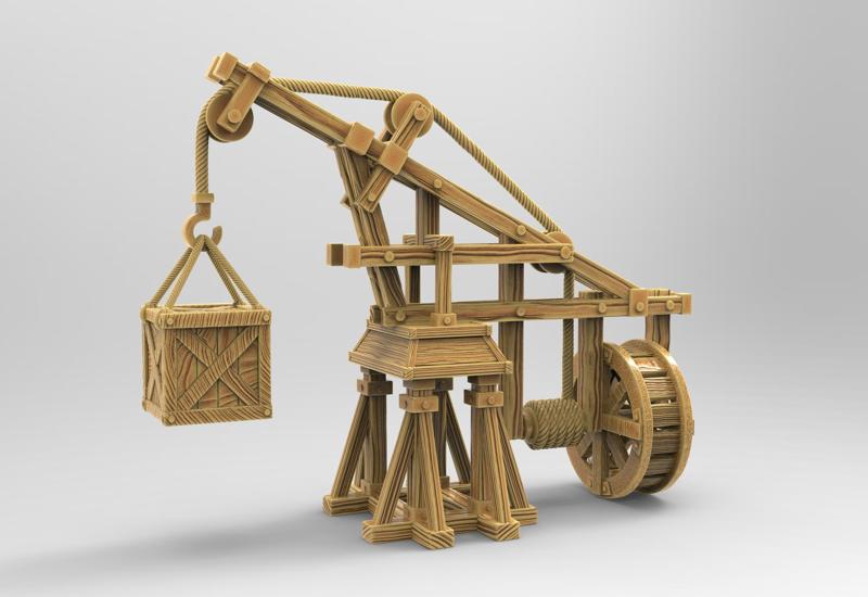 Medieval Wooden Crane