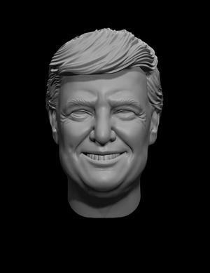 Donald Trump 3D Bust – Smiling Portrait Sculpture