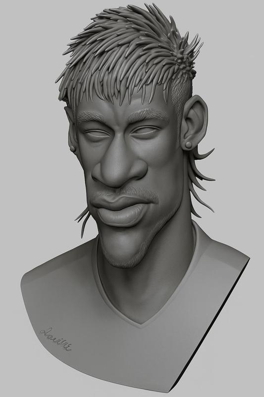 Caricature of Brazilian football player: NEYMAR JR