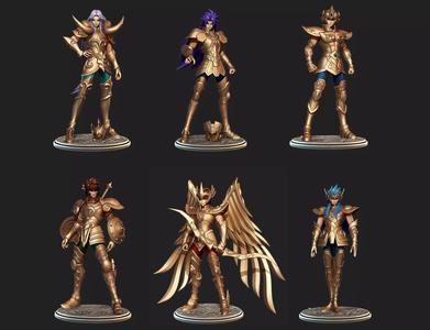 Saint Seiya Premium Pack 1 3D Model Collection