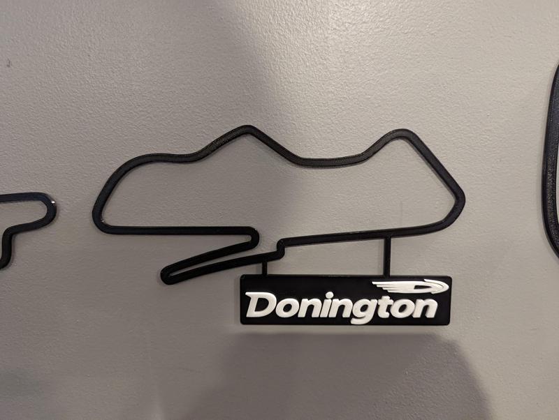 Donington Track Map with Nameplate Wall Art