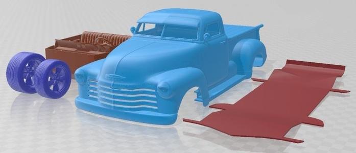 Chevrolet Pickup 1950 Street Rod Custom Printable Car