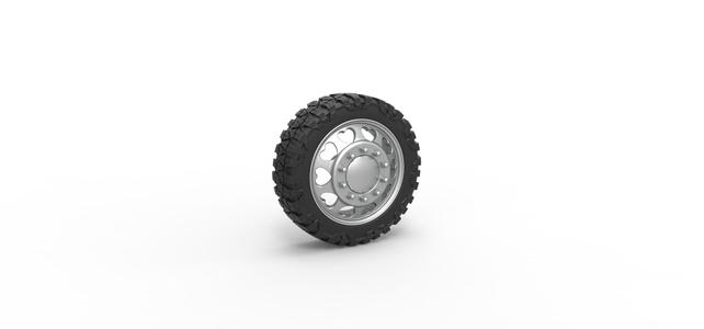 Diecast Front semi wheel for pickup Version 25 Scale 1:25