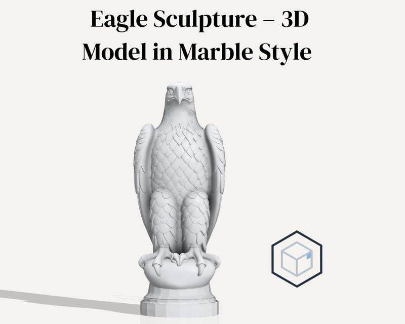 Eagle Sculpture - Majestic & Stylized 3D Printable Model