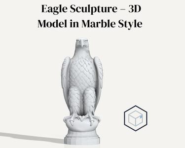 Eagle Sculpture - Majestic & Stylized 3D Printable Model