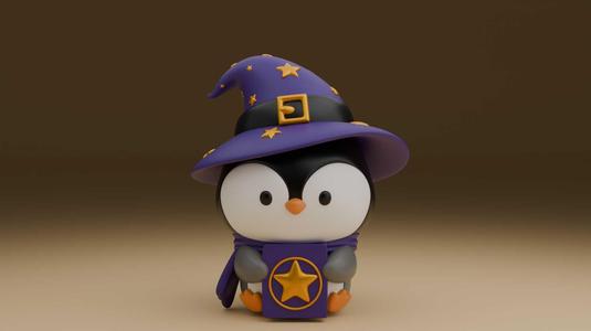 Halloween penguin figure