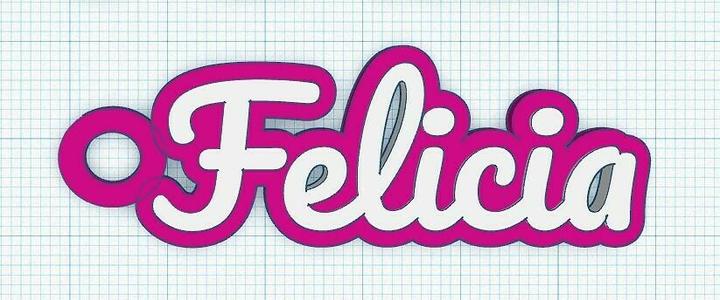 Fancy Keychain Name Tag - Felicia