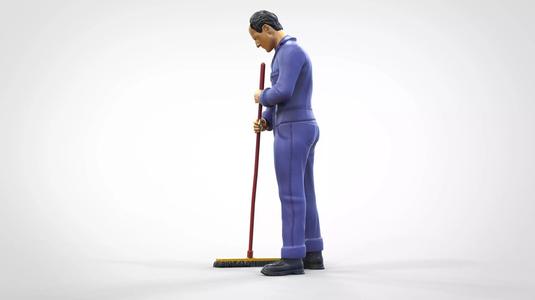 N1 Cleaner or janitor brooming