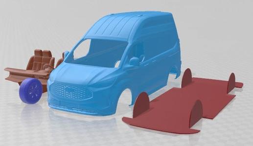 Ford E Transit Custom L1H2 2023 Printable Van