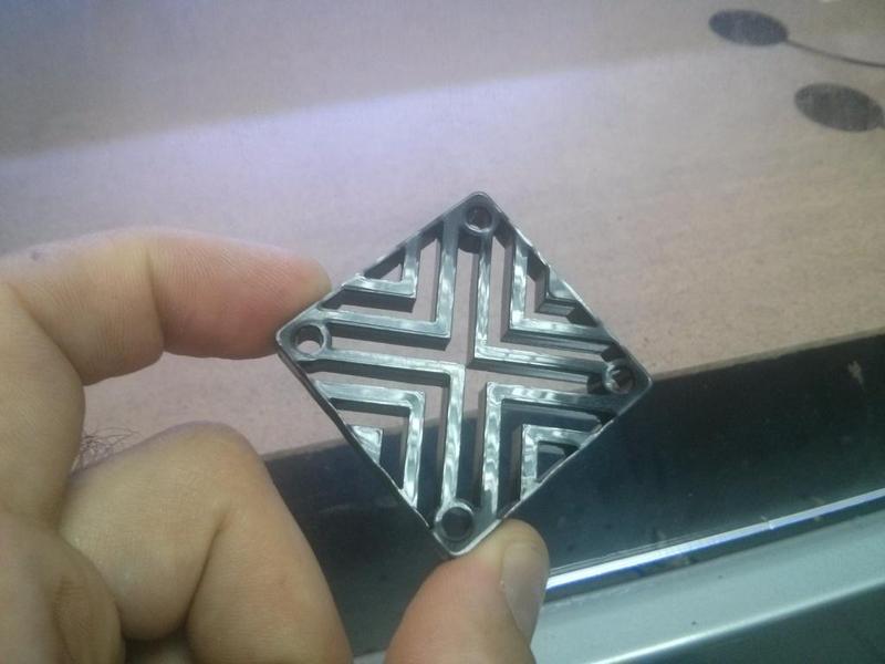 Criss Cross Laser cut fan grill 40mm