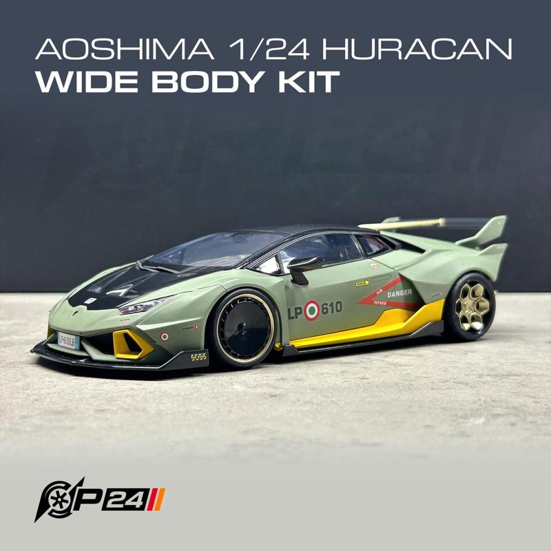 Aoshima 1/24 Lamborghini Huracan LP610 Fighter Jet Inspired Wide Body Kit
