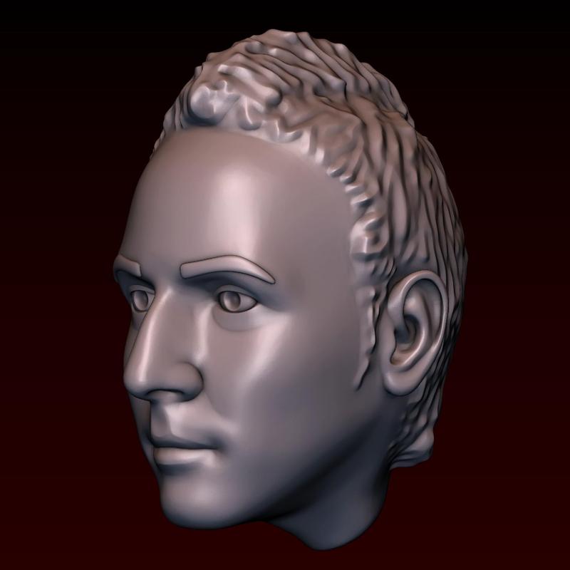 Male head 28 a man with an Iroquois