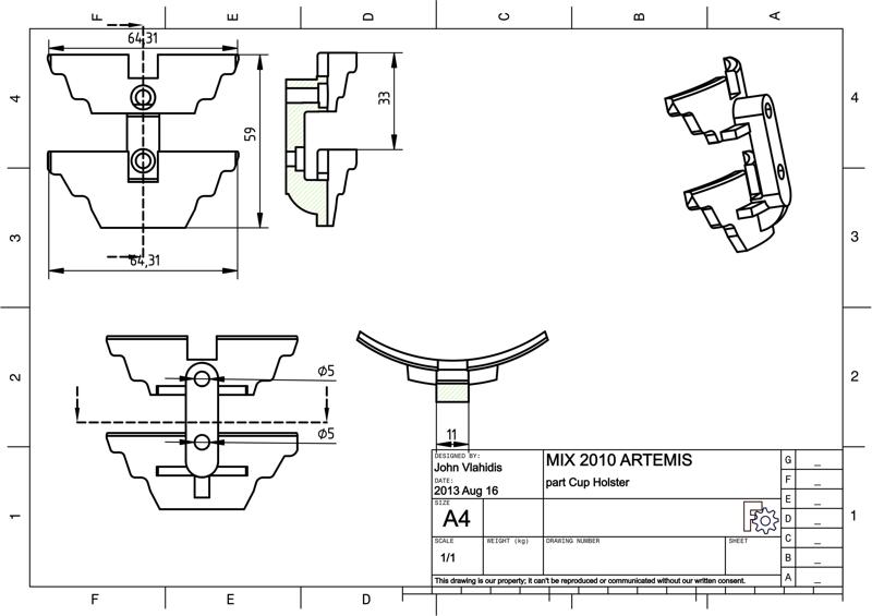 Στήριγμα ποτηριού MIX 2010 ARTEMIS part Cup Holster