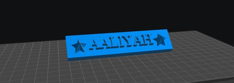 Aaliyah Nameplate