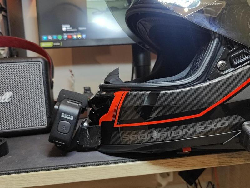 Scorpion Exo-Air 520 GoPro mount  (10 and 25 deg up)