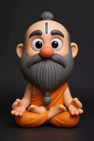 Meditating Monk