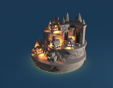 Christmas Mountain 3D STL Models