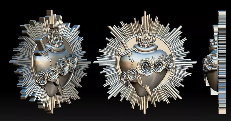 Model of the Immaculate Heart of Mary 2 3D print model