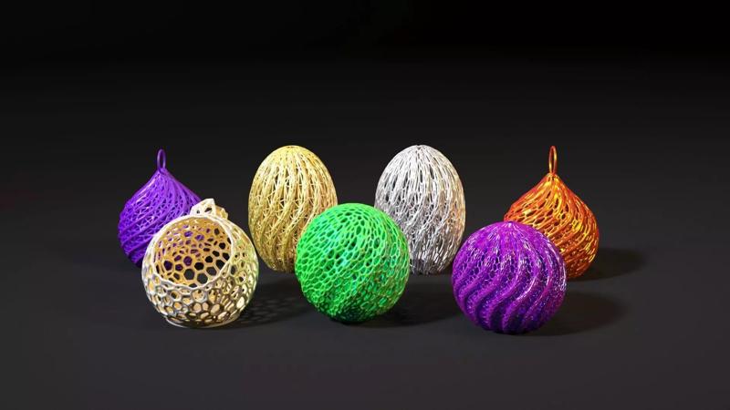 Christmas decoration set of 7 balls