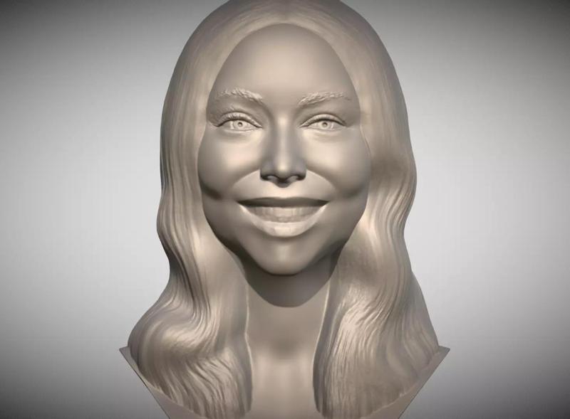 Mariah Carey bust for 3D printing