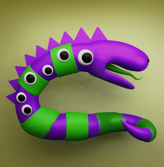 Patched Willy WORM new Monster from the game Garten of Banban 4