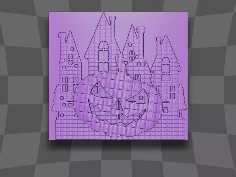 The pumpkin front of wizard house