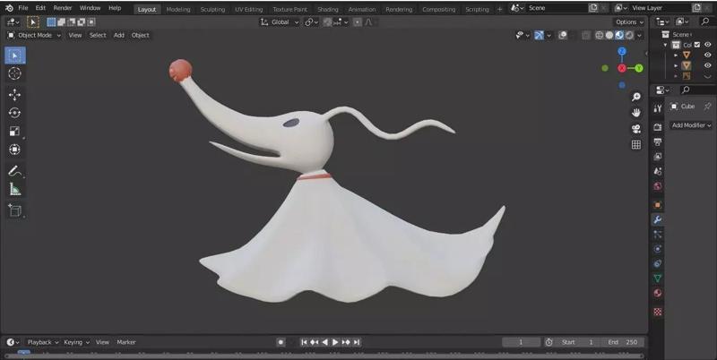 Zero from the movie The Nightmare Before Christmas