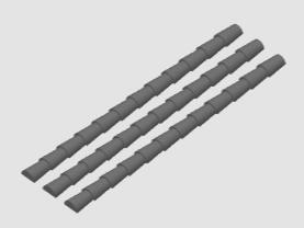 H0 Tile Roof Ridge