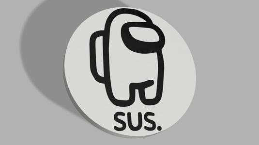 Among Us Sus Meme - Poker Chip