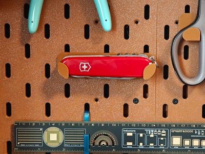 IKEA Skadis Pegboard 91mm Swiss Army Knife Display Stand (Knife can be Displayed Open)