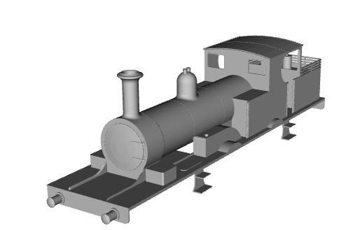 LSWR 0415 loco Drummond boiler type 1/76 scale