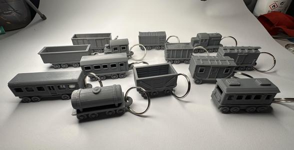 PACK 13 GRAFFITI TRAIN KEYRINGS STL and 3MF digital file