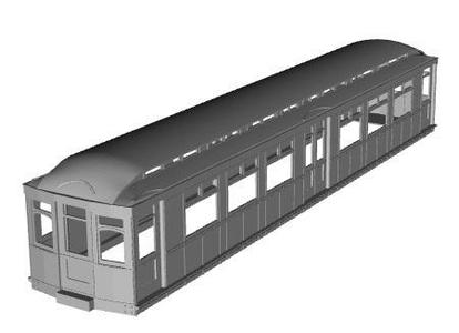 District Railway B stock Trailer coach 1/43 scale