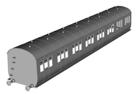 LMS D1997 All 1st non Corridor 57ft coach 1/43 scale