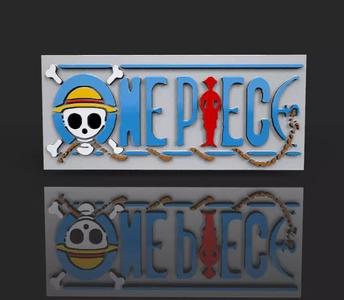 One Piece logo 3D