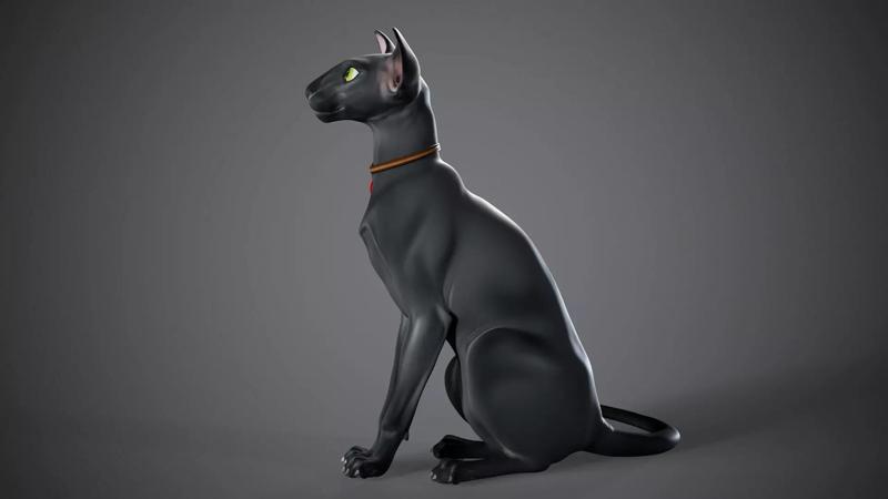 Oriental Cat - 3D Sculpting - High Poly