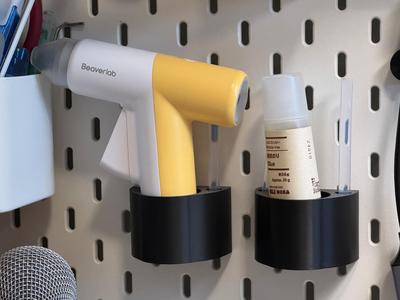 hot glue holder Ikea skadis pegboard