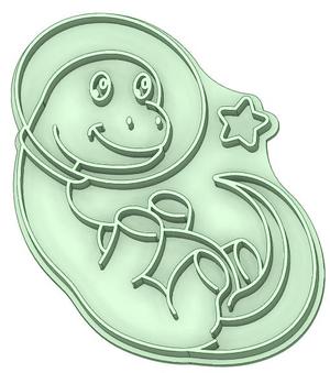 Dino space cookie cutter