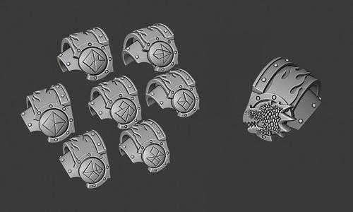 Flamedragons shoulderpads