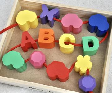 Large Alphabet and Shape Toy Lacing Beads
