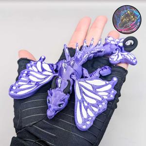 Baby Flexi Butterfly Dragon Keychain
