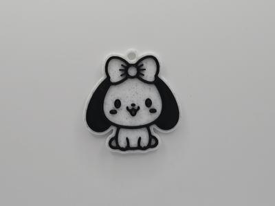 Cute Dog/Puppy with Bowtie Keychain